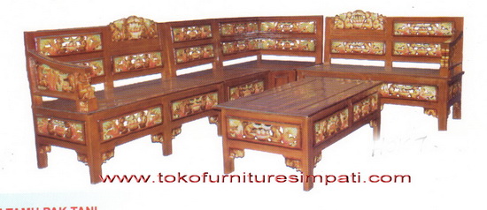 kursi tamu, jati pak tani